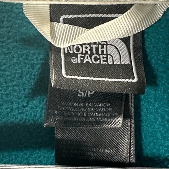 The North Face Jacket Womens Small Teal Fleece Full Zip Logo Zip Pockets - Picture 5 of 9